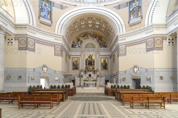 Interior of the Karl Borromäus Church at the Vienna Central Cemetery, Vienna, Austria, Europe