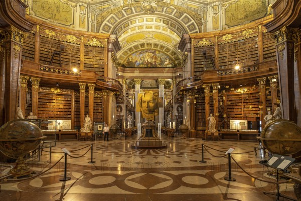 State Hall of the Austrian National Library in Vienna, Austria, Europe