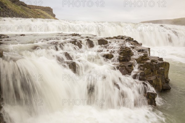 Gullfoss waterfall. A waterfall located in the canyon of the Hvítá river in southwest Iceland