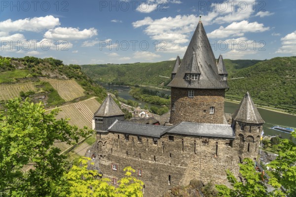 Stahleck Castle in Bacharach, World Heritage Upper Middle Rhine Valley, Rhineland-Palatinate,