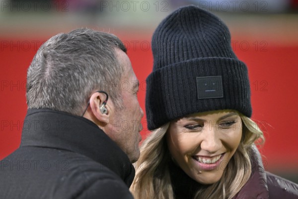 RTL TV expert Lothar Matthäus, portrait, in discussion with reporter presenter Laura Papendick,