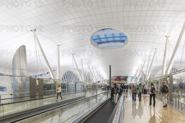 Abu Dhabi Airport, Zayed International Airport with passengers. The new Terminal A has a capacity