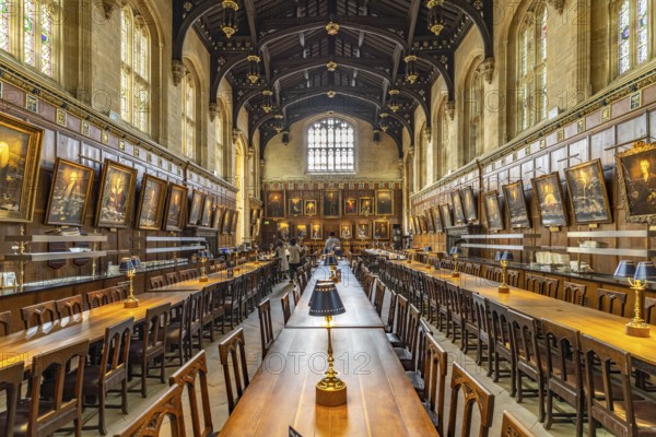 Dining Hall of Christ Church College, Oxford, Oxfordshire, England, Great Britain