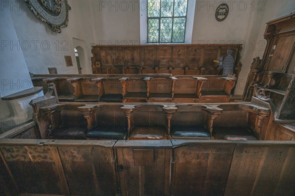 Benches in a side section for the mayor and councillor of the High Gothic church of St Martin,