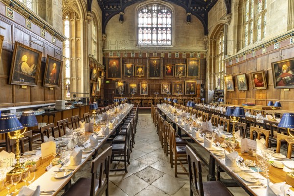 Dining Hall of Christ Church College, Oxford, Oxfordshire, England, Great Britain