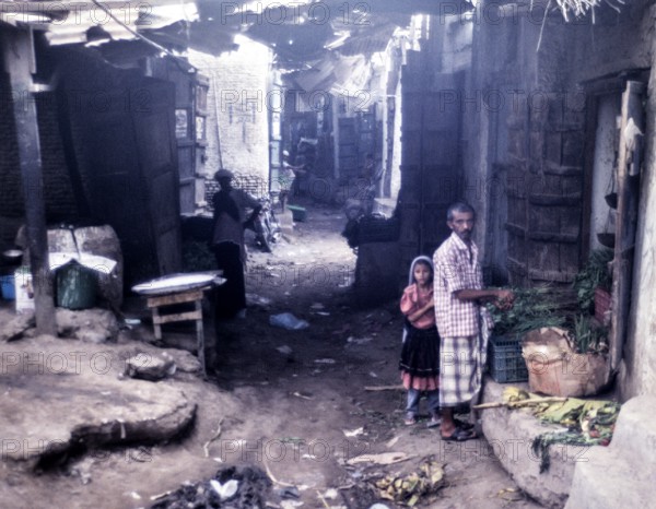 Shops in a dark alley in Zebid, Zabid, Yemen 1998 UNESCO World Heritage Site