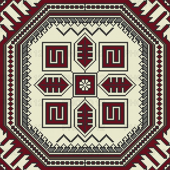 Persian seamless pattern, vector template design.
