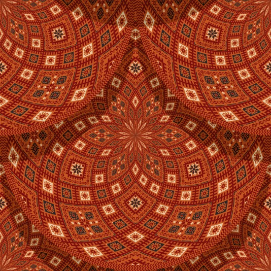 Seamless Latvian embroidery circular pattern, vector template for your design