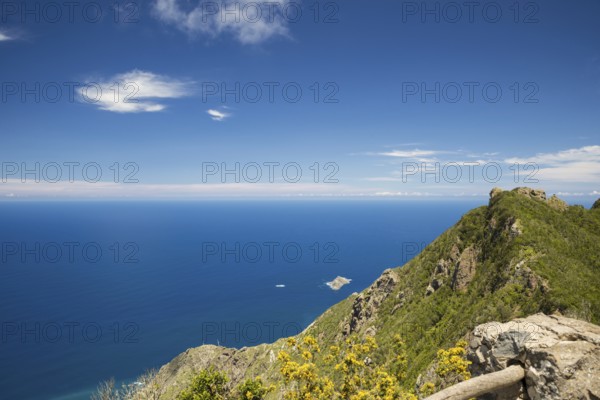 Panorama of Cabezo del Tejo, coast near Taganana, Anaga Mountains, Anaga, Tenerife, Northeast,