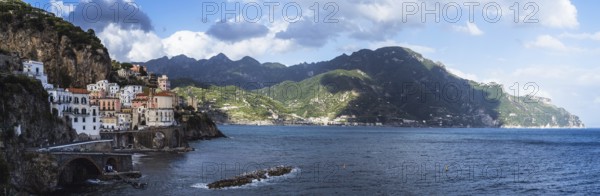 Panorama of Atrani, Amalfi Coast, Italy, Europe