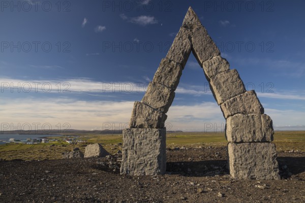 Arctic Henge, near Raufarhöfn, Iceland, It is inspired by the mythical world of eddic poem Völuspá