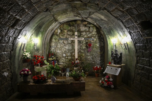 Chapel in Fort de Douaumont, French fortress from the First World War, Verdun battlefield, Verdun,