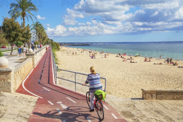 Palma beach, Palma de Mallorca, Mallorca, Balearic Islands, Spain, Europe