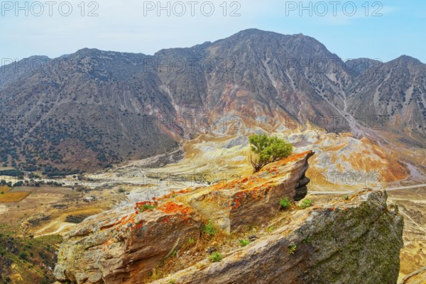 Nisyros volcano view, Nisyros Island, Dodecanese Islands, Greece, Europe