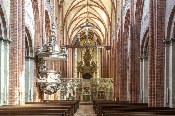 Interior of Havelberg St Mary's Cathedral, Havelberg, Saxony-Anhalt, Germany, Europe