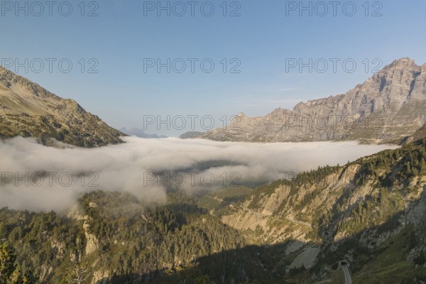 View from the Sustenpass High Alpine Road, close to the lake Steinsee