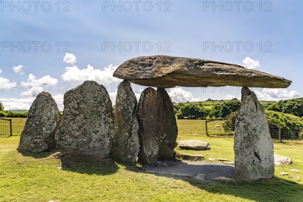Pentre Ifan, megalithic portal tomb from the Neolithic period, Pembrokeshire, Wales, Great Britain
