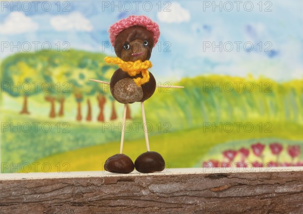 Chestnut figure in the studio