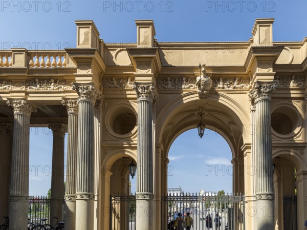 Colonnade at Schwerin Castle, Mecklenburg-Western Pomerania, Germany, Europe