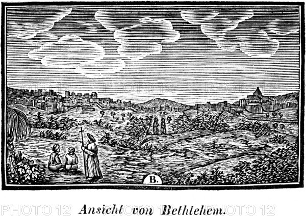 View of the birthplace of Jesus, Bethlehem in the West Bank, Palestinian Autonomous Territory,