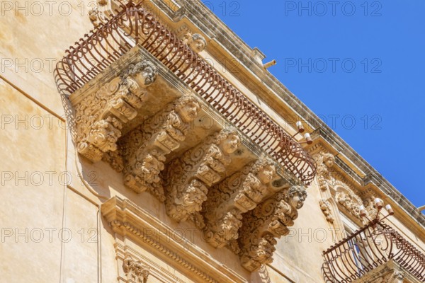 Palazzo Nicolaci di Villadorata, Noto, Noto Valley, Sicily, Italy, Europe