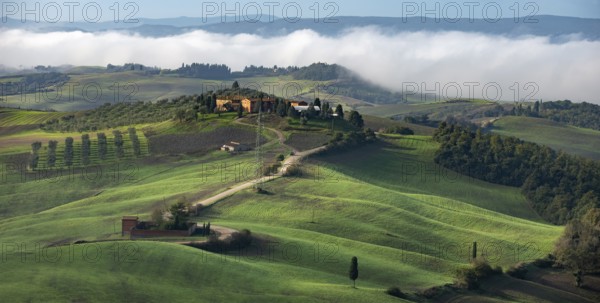 Landscape Panorama Crete Toscana Italy