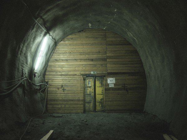 Separation of a cross-passage in construction lot H53, Brenner Base Tunnel, Wolf, Tyrol, Austria,