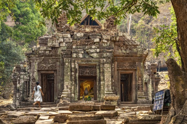 The sanctuary of the mountain temple Wat Phu, Champasak province, Laos, Asia