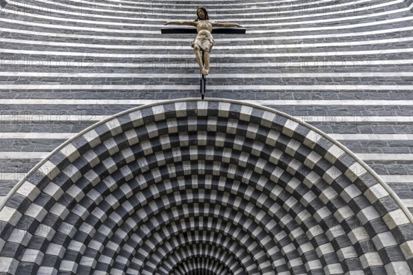 Chiesa di San Giovanni Battista, interior view, architect Mario Botta, Mogno, near Fusio,