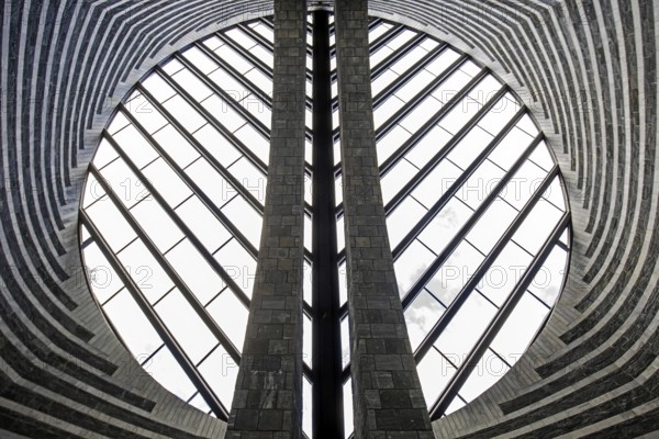 Chiesa di San Giovanni Battista, interior view, architect Mario Botta, Mogno, near Fusio,
