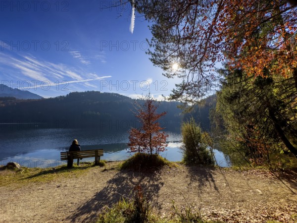 Autumn atmosphere at Hechtsee lake near Kufstein, Tyrol, Austria, Europe