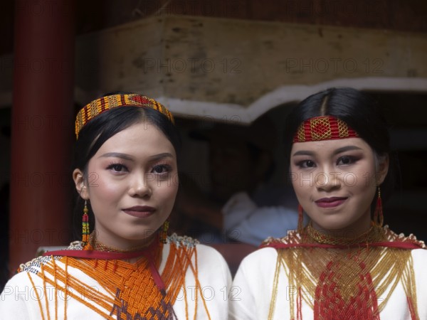 Women in traditional festive dress, Tana Toraja, Sulawesi, Indonesia, Asia