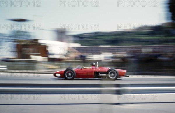 Formula 1 race Grand Prix of Monaco 1961 Richie Ginther in the Ferrari 156 F1 sharknose in Sainte