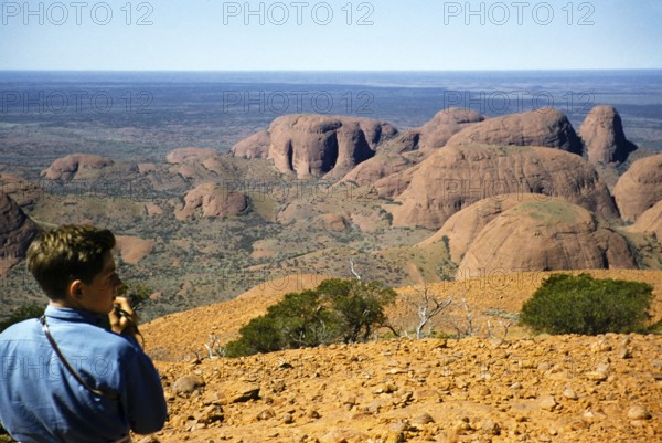 Expedition of the Melbourne Grammar School, Northern Territory, Australia, 1956 Boy at the Olgas,