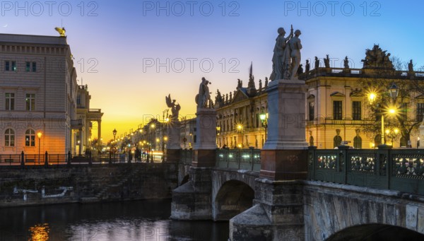 Night shots, Berlin Mitte, Schlossbrücke, Berlin, Germany, Europe