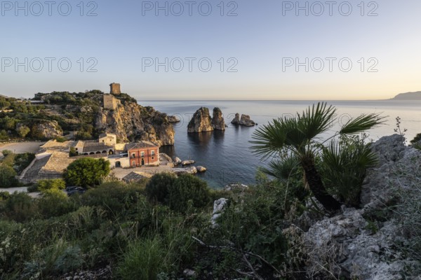 Tonnara di Scopello, historic tuna fishing site in the picturesque rocky bay of Scopello, Sicily,