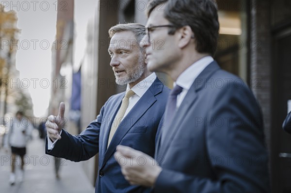 Christian Lindner (FDP), Federal Minister of Finance, photographed during a walk in New York City,