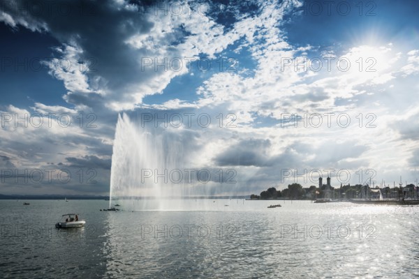 Sunset, Friedrichshafen, Lake Constance, Baden-Württemberg, Germany, Europe