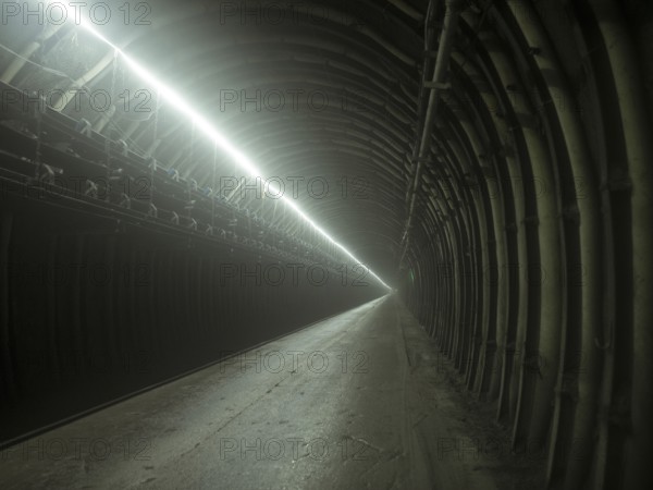 Tunnel section in construction lot H41 in the Sill Gorge, Brenner Base Tunnel, Tyrol, Austria,