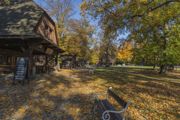 Restaurant. Open-air museum in Roznov pod Radhostem, displaying buildings and traditions of the