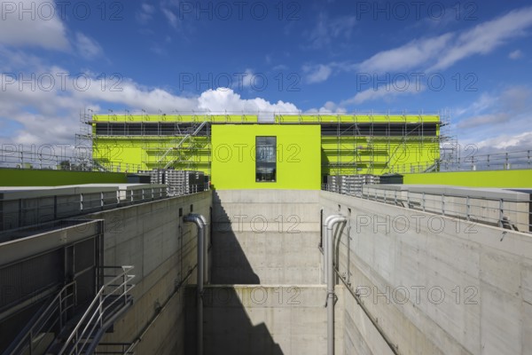 Oberhausen, North Rhine-Westphalia, Germany - Emscher conversion, new Emscher AKE sewer, here the