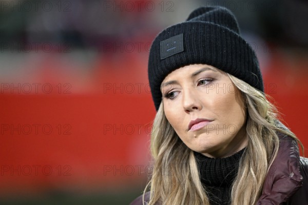 RTL reporter presenter Laura Papendick, portrait, thoughtful UEFA Conference League, Voith-Arena,