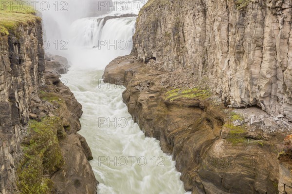 Gullfoss waterfall. A waterfall located in the canyon of the Hvítá river in southwest Iceland