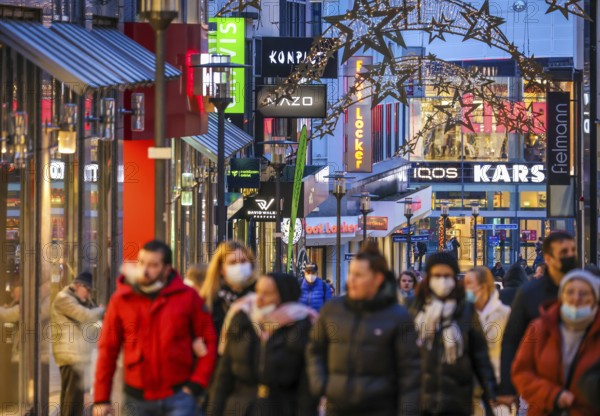 Essen, North Rhine-Westphalia, Germany - 2G Shopping in Essen city centre during the coronavirus