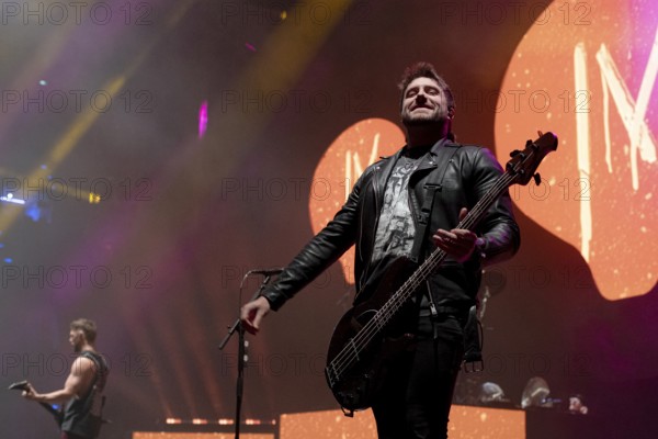 Jamie Mathias from Bullet For My Valentine live on The Poisoned Ascendancy EU Tour 2025 Celebrating