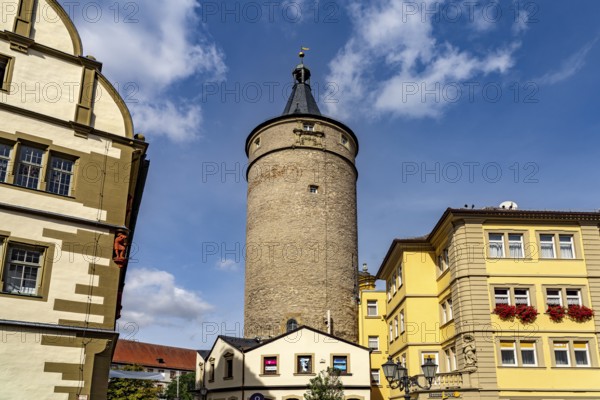 The market tower in Kitzingen, Lower Franconia, Bavaria, Germany, Europe