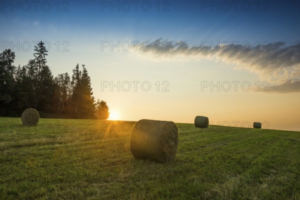 Panorama, sunrise, near Görwihl, Hotzenwald, Southern Black Forest, Black Forest,