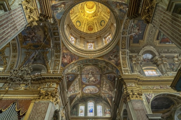 Dome of the Basilica of San Giovanni Battista in Finale Ligure, Riviera di Ponente, Liguria, Italy,