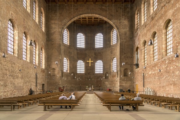 Interior of the Basilica of Constantine in Trier, Rhineland-Palatinate, Germany, Europe