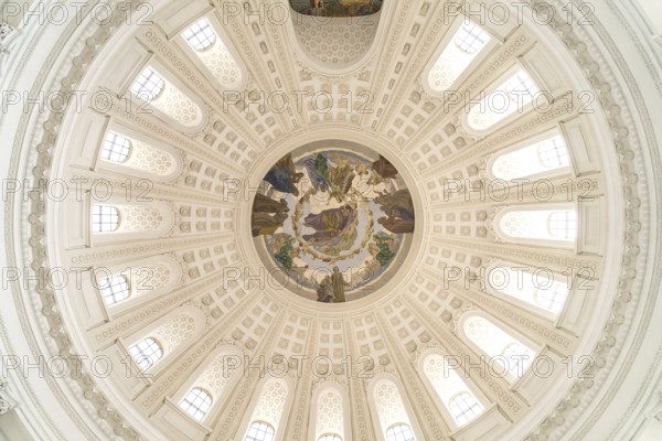 Ceiling painting in the dome of St. Blasius Cathedral in St. Blasien, Black Forest,